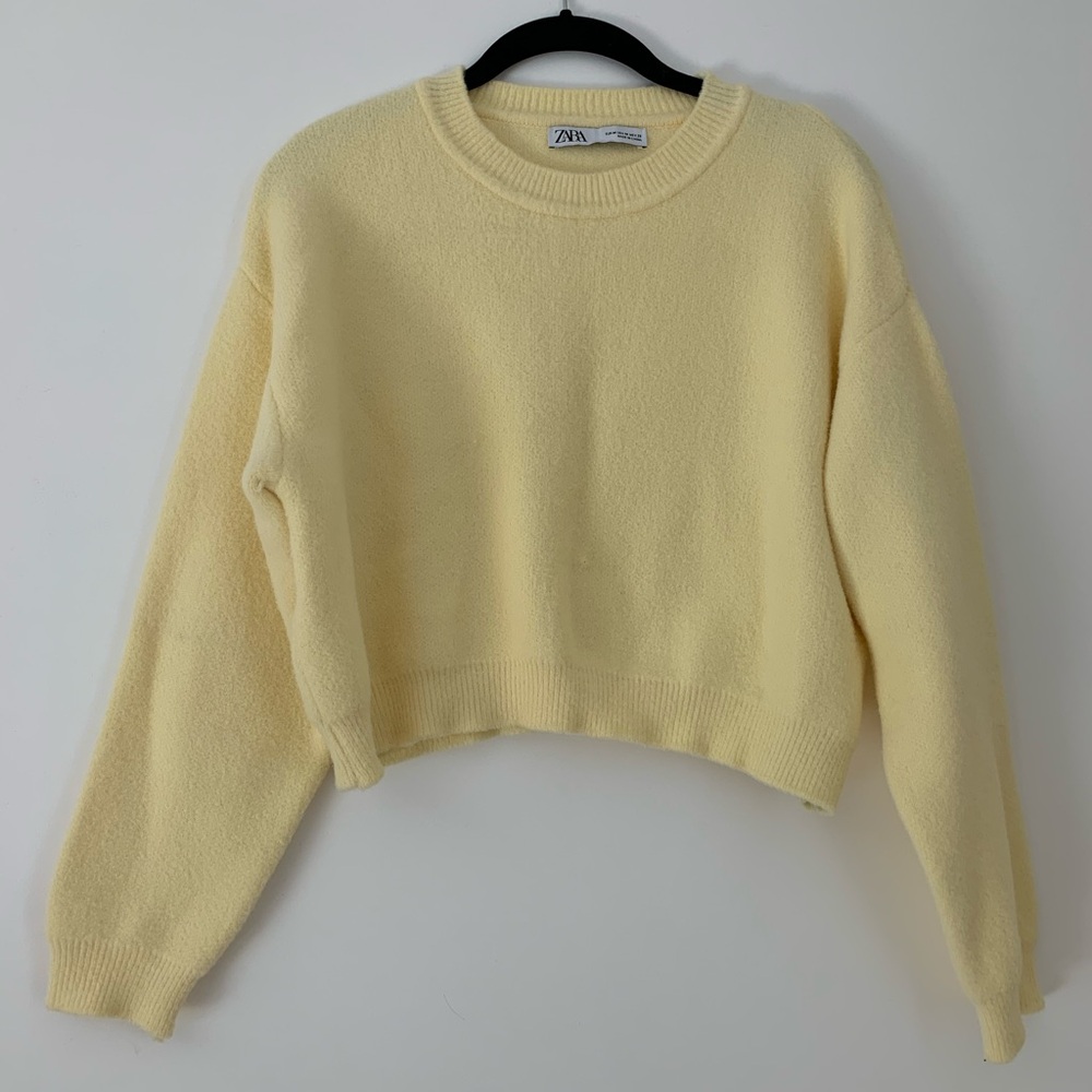 Yellow Cropped Sweater